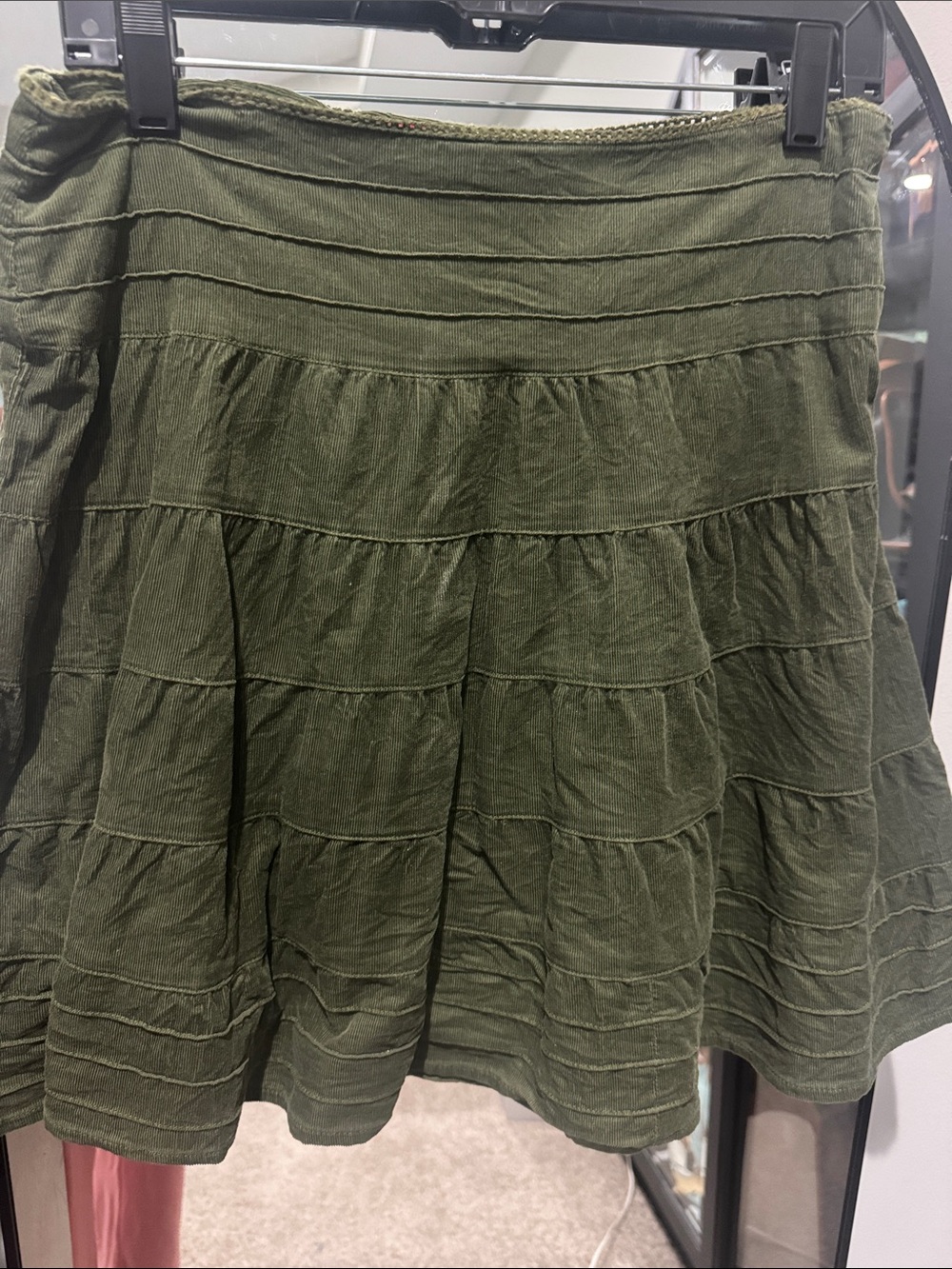Massimo size small corduroy Olive Tiered Circle Skirt